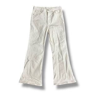Aritzia Denim Forum Twiggy High Rise Flare White Jeans Size 28L
